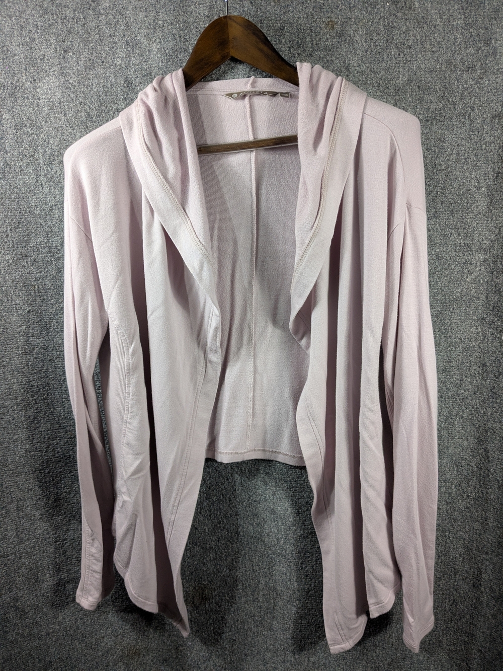 Athleta Light Blush Hooded Open-Front Cardigan